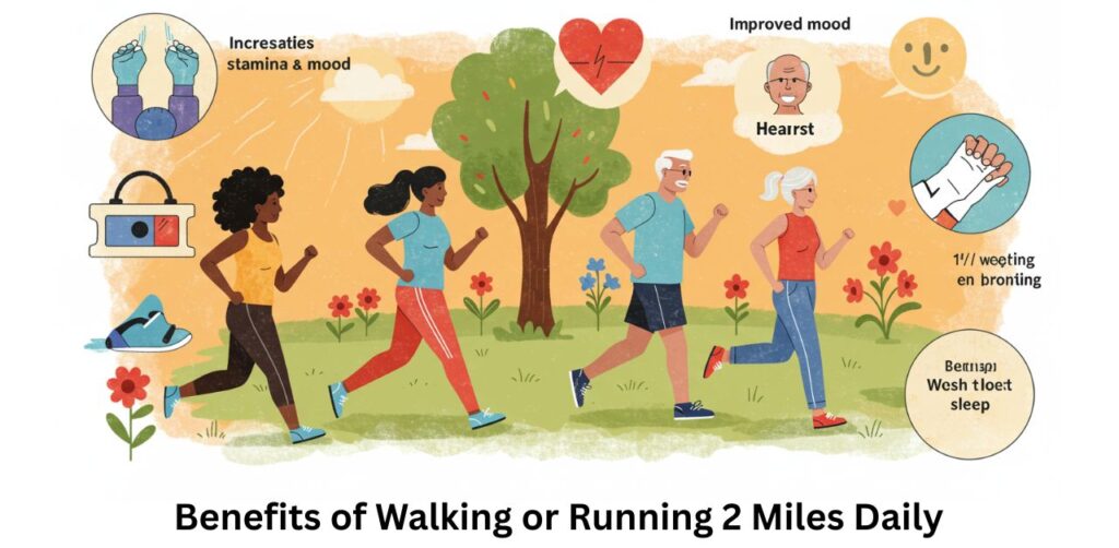 Benefits of Walking or Running 2 Miles Daily