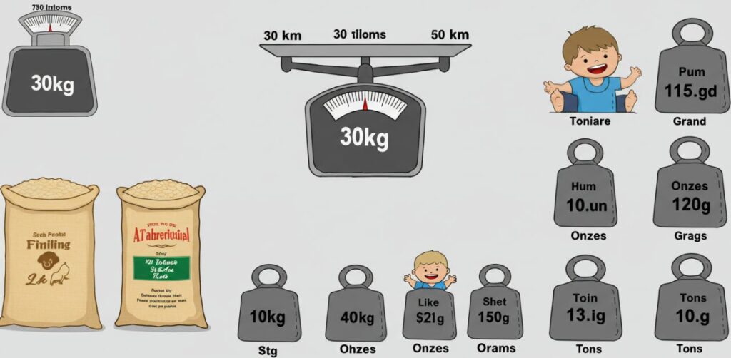 How Heavy is 30 Kilograms in Other Units?