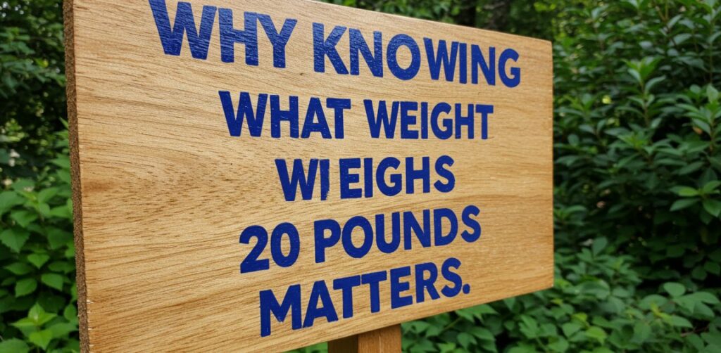 Why Knowing What Weighs 20 Pounds Matters